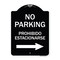 Signmission No Parking Prohibido Estacionarse W/ Left Arrow Heavy-Gauge Aluminum Sign, 24" x 18", BW-1824-23596 A-DES-BW-1824-23596 - alternate 1